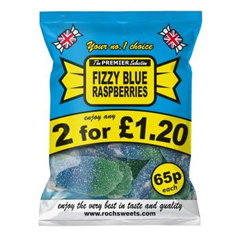 FIZZY BLUE RASPBERRIES (55g) X 10