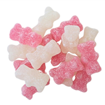 ANIMAL SHAPES FIZZY PINK AND WHITE BEARS (VEGAN)